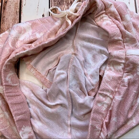 Lucky Brand Pink & Cream Floral Short Tank PJ’s XL - Picture 9 of 10